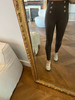 Charger l&#39;image dans la galerie, Legging Zara kaki boutons dorés
