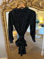 Charger l'image dans la galerie, Tajine Banane - Robe noire tachetée blanc T.XS
