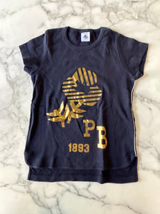 T-Shirt Petit Bateau avec écriture dorée taille 5 ans
