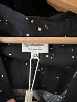 Charger l'image dans la galerie, Tajine Banane - Robe noire tachetée blanc T.XS
