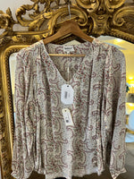 Charger l'image dans la galerie, Tajine Banane - Blouse d'allaitement fleurie ecru T.XS
