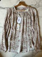 Charger l'image dans la galerie, Tajine Banane - Blouse d'allaitement fleurie ecru T.XS
