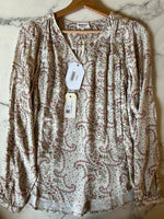 Charger l'image dans la galerie, Tajine Banane - Blouse d'allaitement fleurie ecru T.XS
