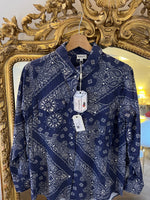 Charger l'image dans la galerie, Tajine Banane - Chemise d'allaitement bleu bandana T.XS
