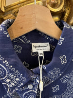 Charger l'image dans la galerie, Tajine Banane - Chemise d'allaitement bleu bandana T.XS
