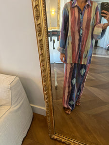 Malika Menard Ensemble chemise et pantalon JCL coloré