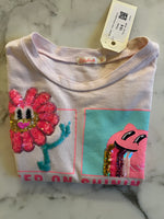 Charger l'image dans la galerie, Lucie Gabossi -Billie Blush T.shirt à fleurs paillettes
