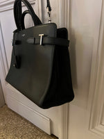 Charger l'image dans la galerie, Jade Leboeuf - Letanneur Sac noir cuir lisse Emilie Grand modèle
