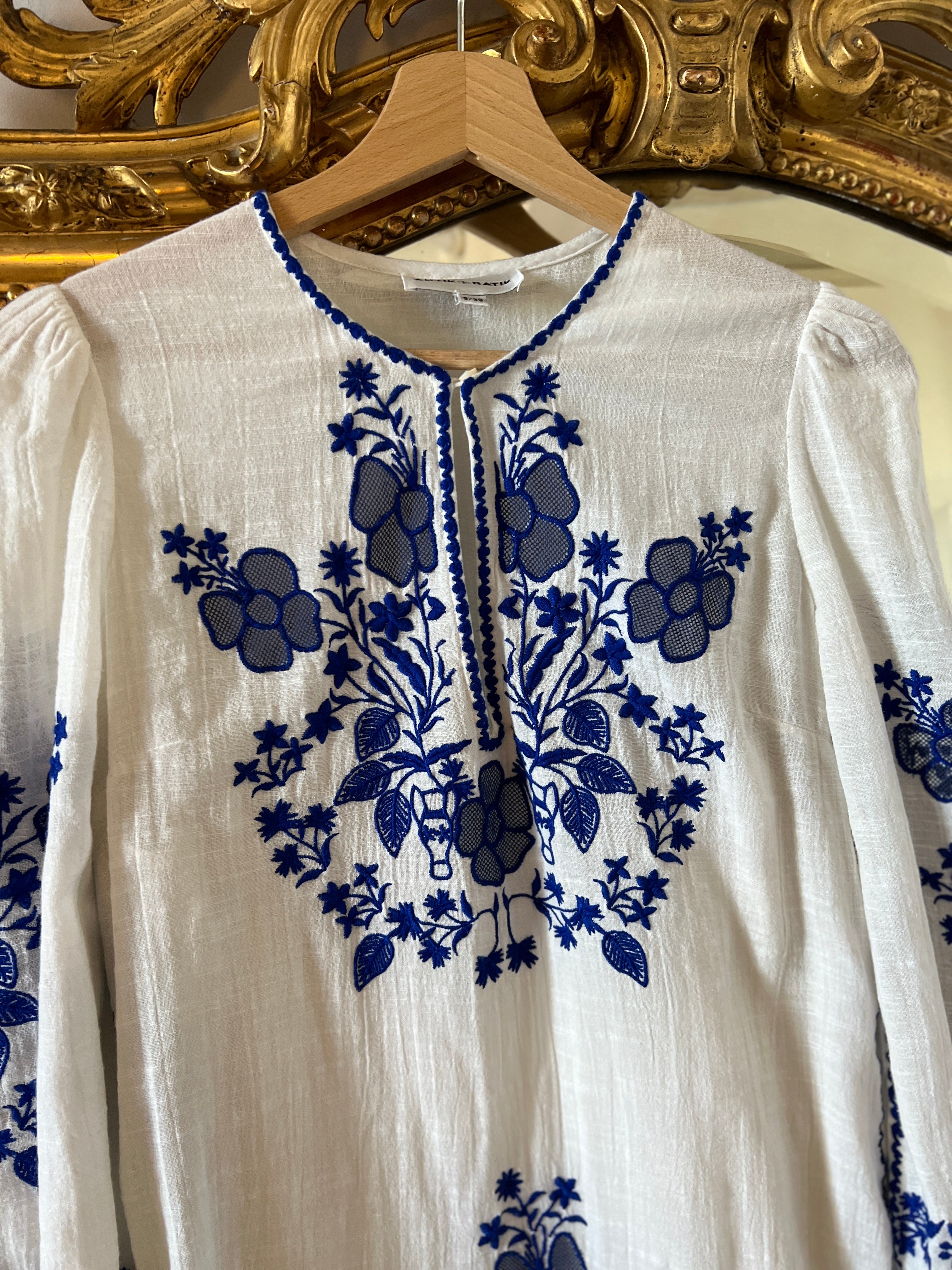 Robe Antik Batik blanche brodée