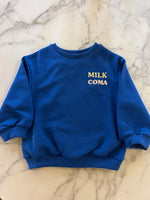 Charger l'image dans la galerie, Ummi Baby - Sweat bébé bleu en coton bio Milk Coma NEUF T.3-6mois
