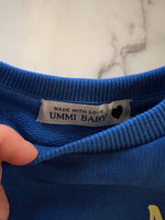 Charger l'image dans la galerie, Ummi Baby - Sweat bébé bleu en coton bio Milk Coma NEUF T.3-6mois
