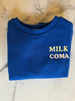 Charger l'image dans la galerie, Ummi Baby - Sweat bébé bleu en coton bio Milk Coma NEUF T. 9-12mois
