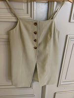 Charger l'image dans la galerie, Lucie Gabossi - Be Camaieu Débardeur Neuf beige à boutons
