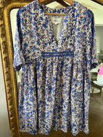 Charger l'image dans la galerie, Ba&amp;sh - Robe motifs bleus et écrus
