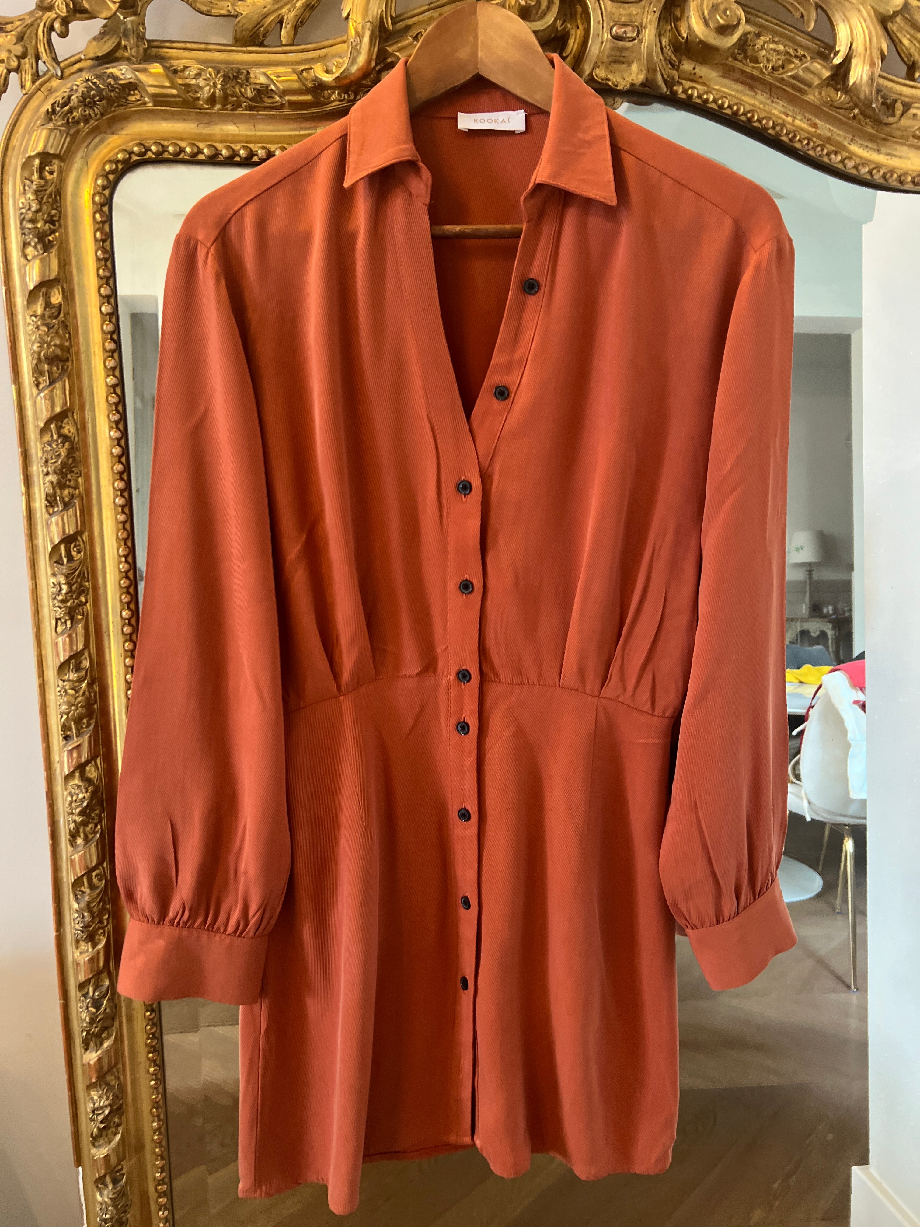 Robe Kookai boutonée Terracotta