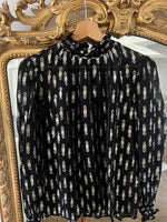 Charger l'image dans la galerie, Claudie Pierlot - Blouse noire et dorée

