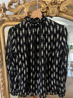 Charger l'image dans la galerie, Claudie Pierlot - Blouse noire et dorée
