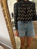 Charger l'image dans la galerie, Claudie Pierlot - Blouse noire et dorée

