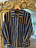 Charger l&#39;image dans la galerie, Isabel Marant - Chemise à rayures bleu marine et marron
