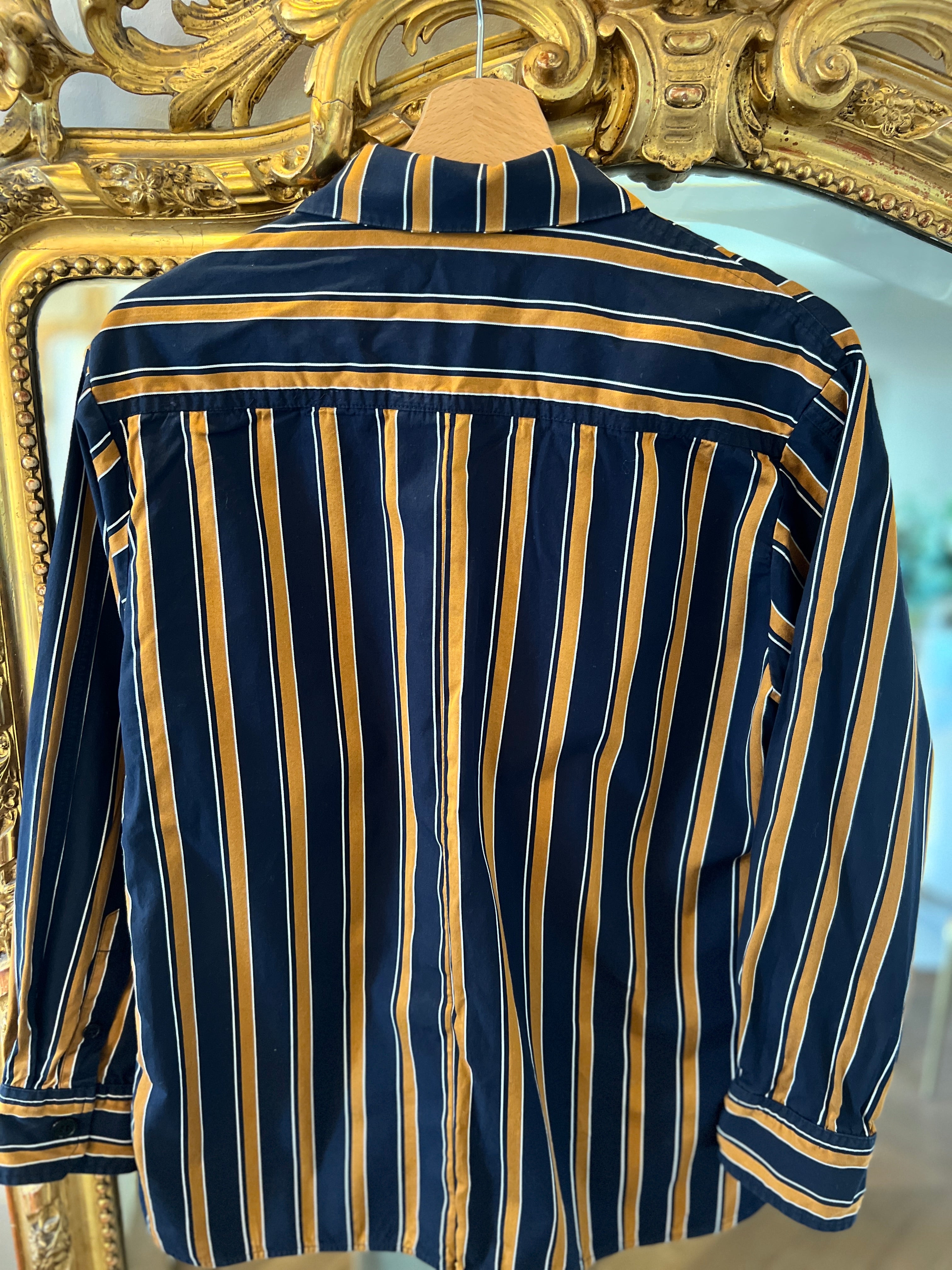 Isabel Marant - Chemise à rayures bleu marine et marron