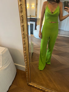 Malika Menard Combinaison pantalon verte Bershka