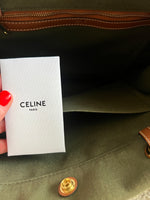 Charger l'image dans la galerie, Céline - Cabas en toile kaki et cuir naturel

