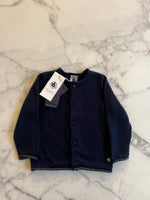 Charger l'image dans la galerie, Petit Bateau - Cardigan bleu marine Neuf T.18 mois
