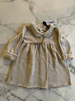 Charger l'image dans la galerie, 1 + In the Family - Robe beige à rayures neuve T.9 mois
