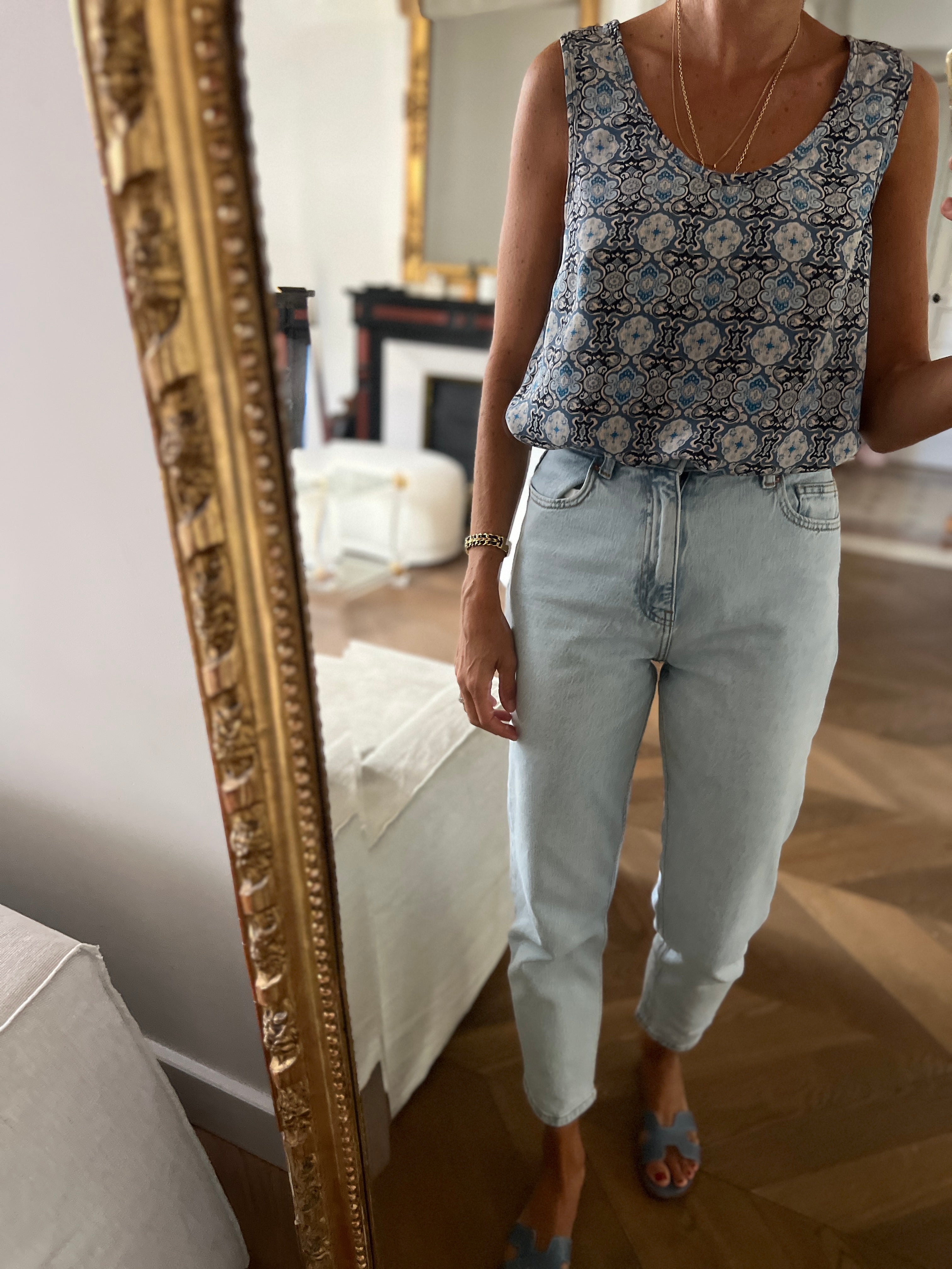 Joseph -  Débardeur en soie à motifs