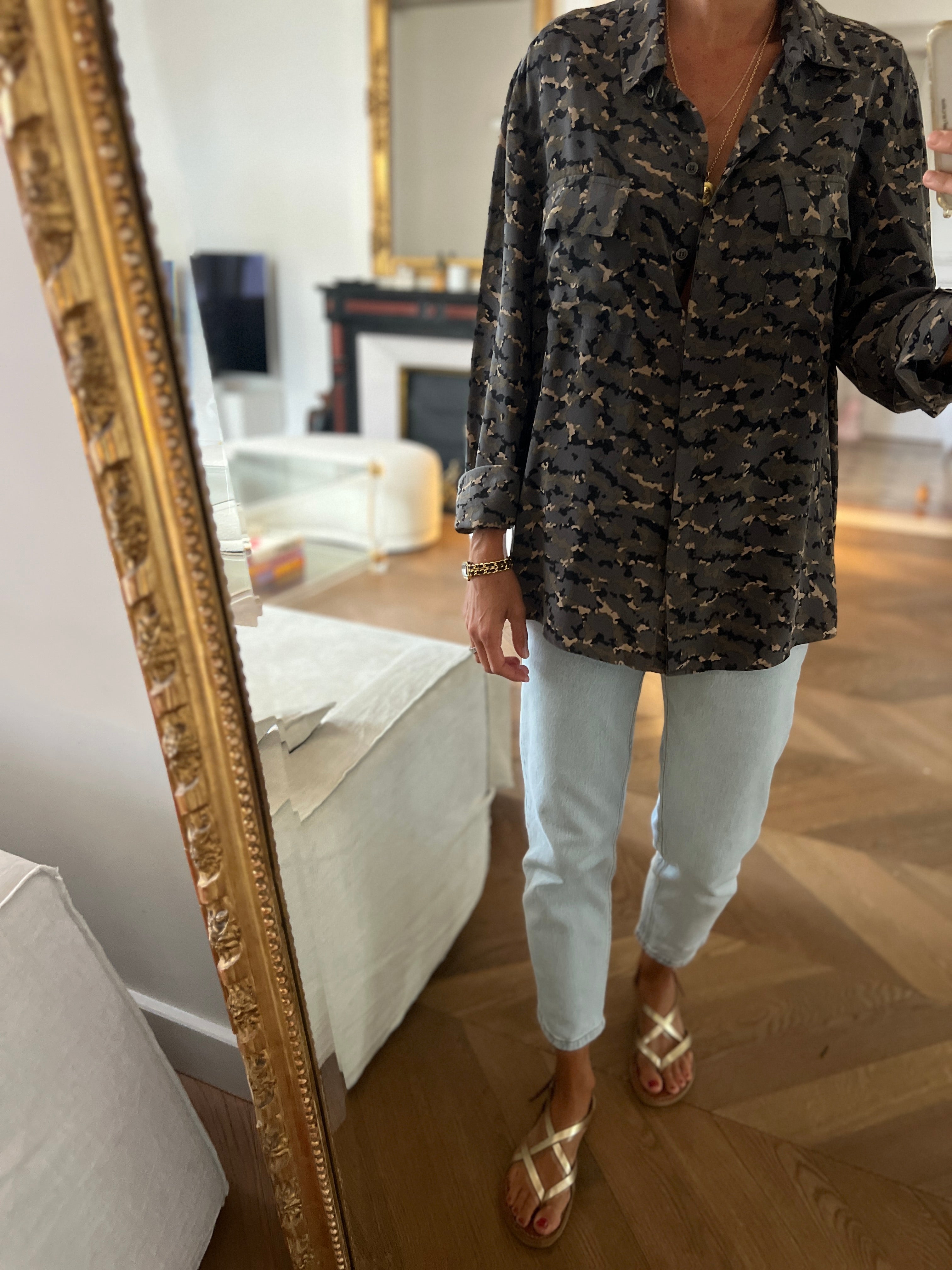 Max&Moi - Chemise militaire en soie