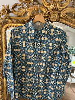 Charger l&#39;image dans la galerie, Ines de la Fressange - Chemise à fleurs bleu
