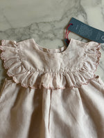 Charger l'image dans la galerie, Cyrillus - Robe rose en lin et coton Neuve T.9 mois
