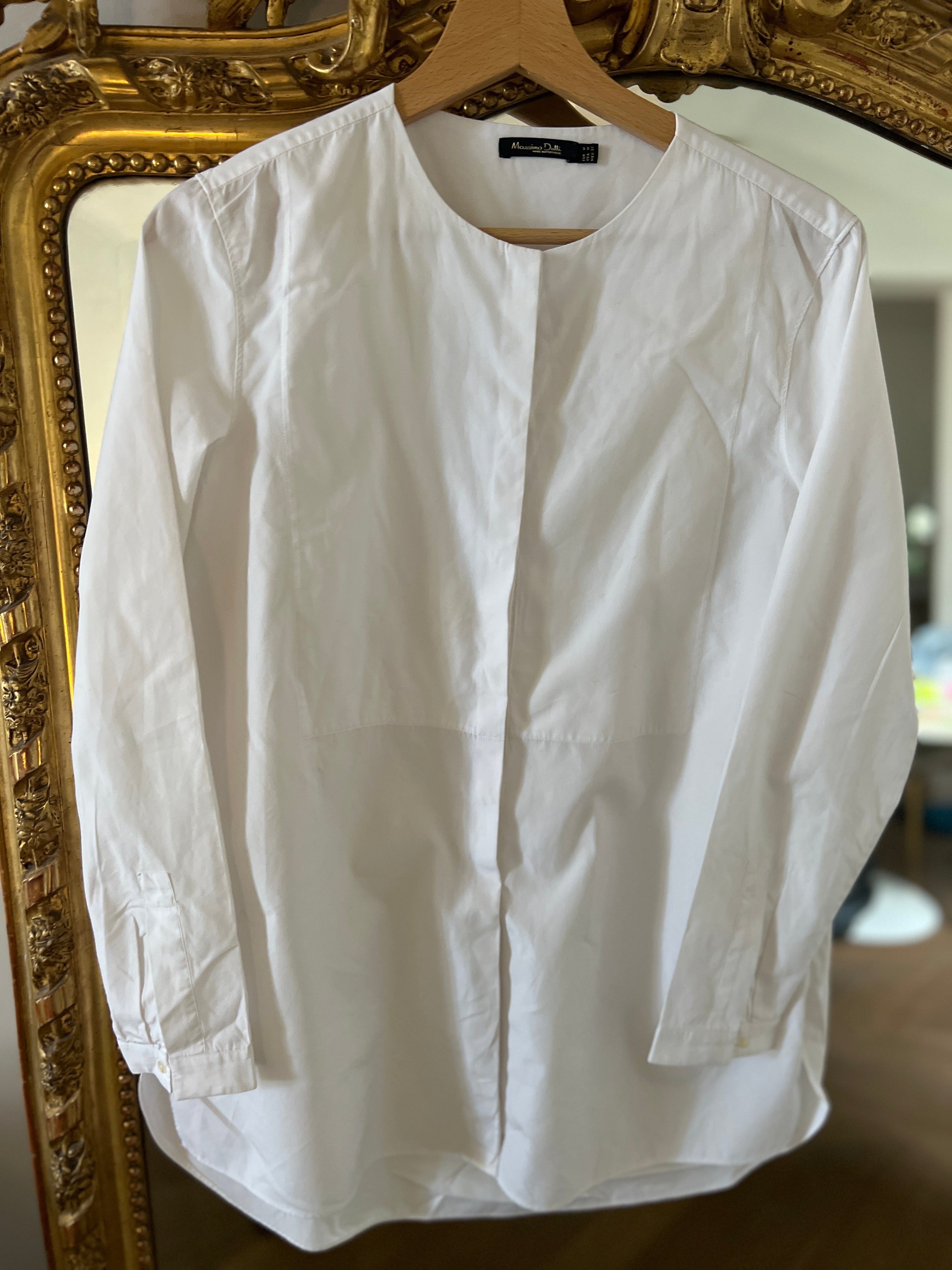 Massimo Dutti - Chemise longue blanche