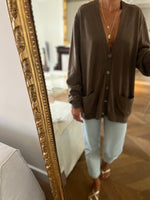 Charger l&#39;image dans la galerie, Ralph Lauren - Gilet long en cachemire kaki
