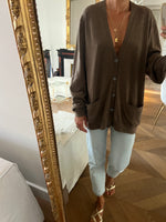 Charger l&#39;image dans la galerie, Ralph Lauren - Gilet long en cachemire kaki
