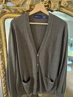 Charger l&#39;image dans la galerie, Ralph Lauren - Gilet long en cachemire kaki
