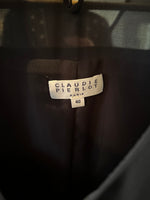 Charger l&#39;image dans la galerie, Robe Claudie Pierlot bleu marine manches transparentes
