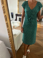 Charger l'image dans la galerie, Agnes B. - Robe verte à motifs
