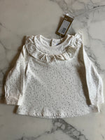 Charger l'image dans la galerie, Petit Bateau - Blouse blanche étoiles argentées T.18 mois
