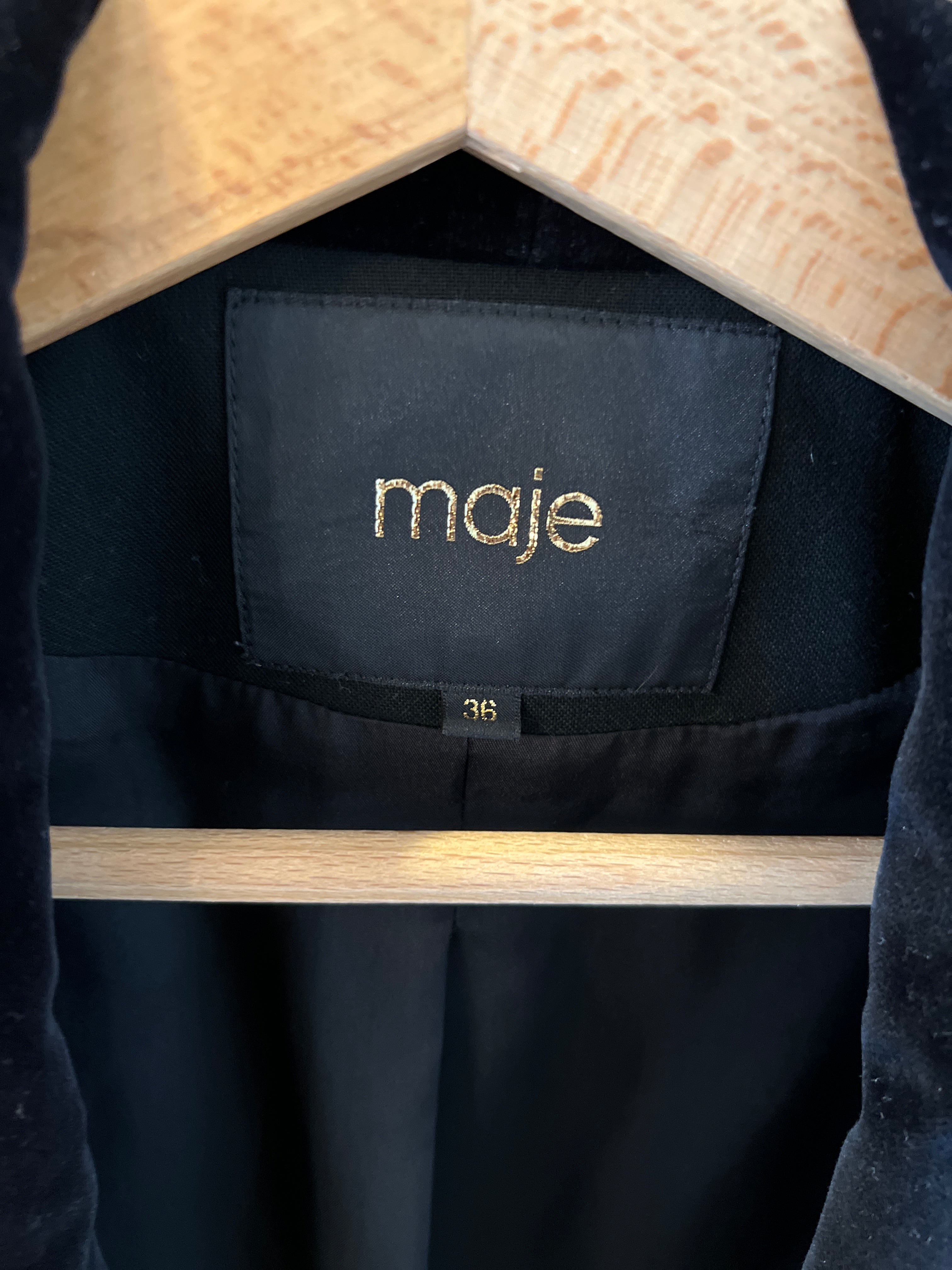 Veste Maje à col en velours