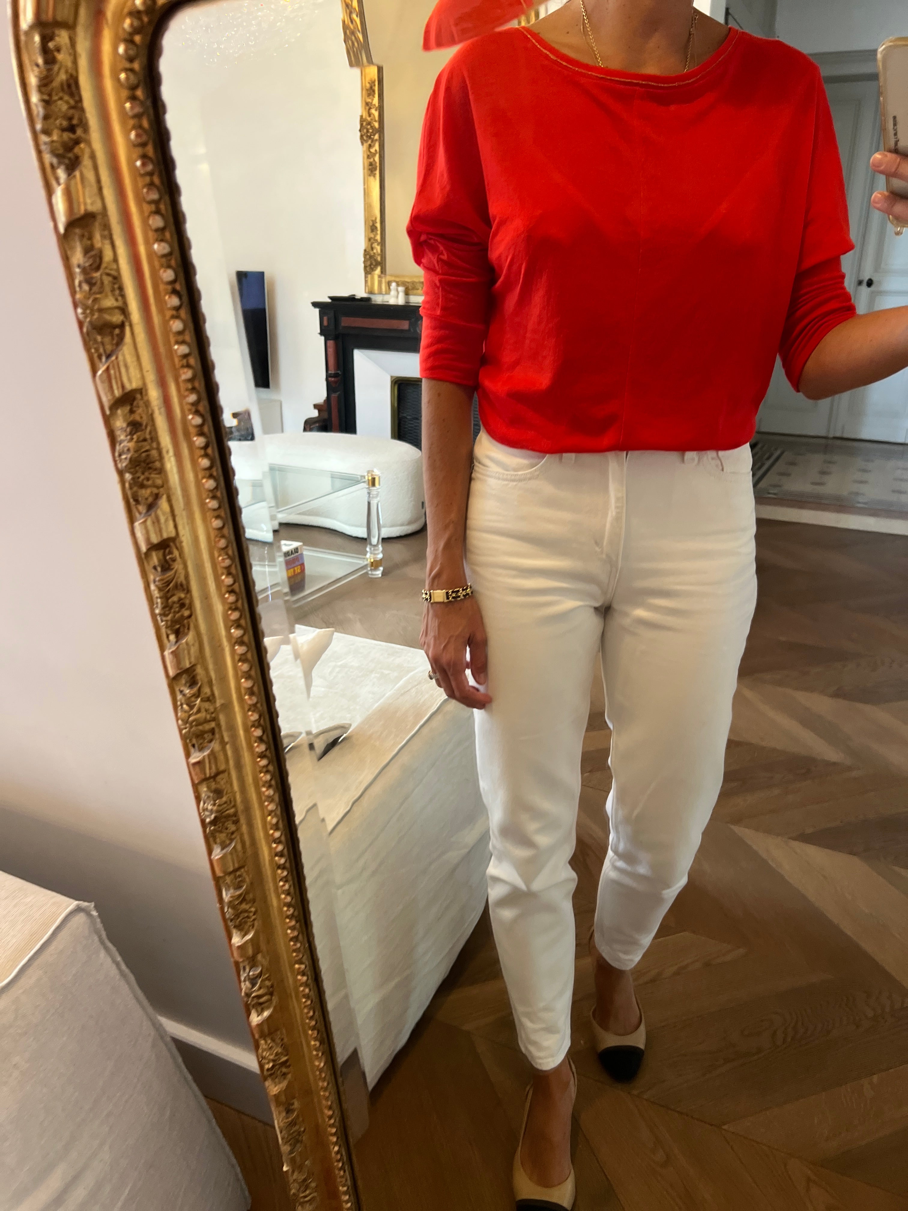 Sandro -  T-Shirt rouge Maje