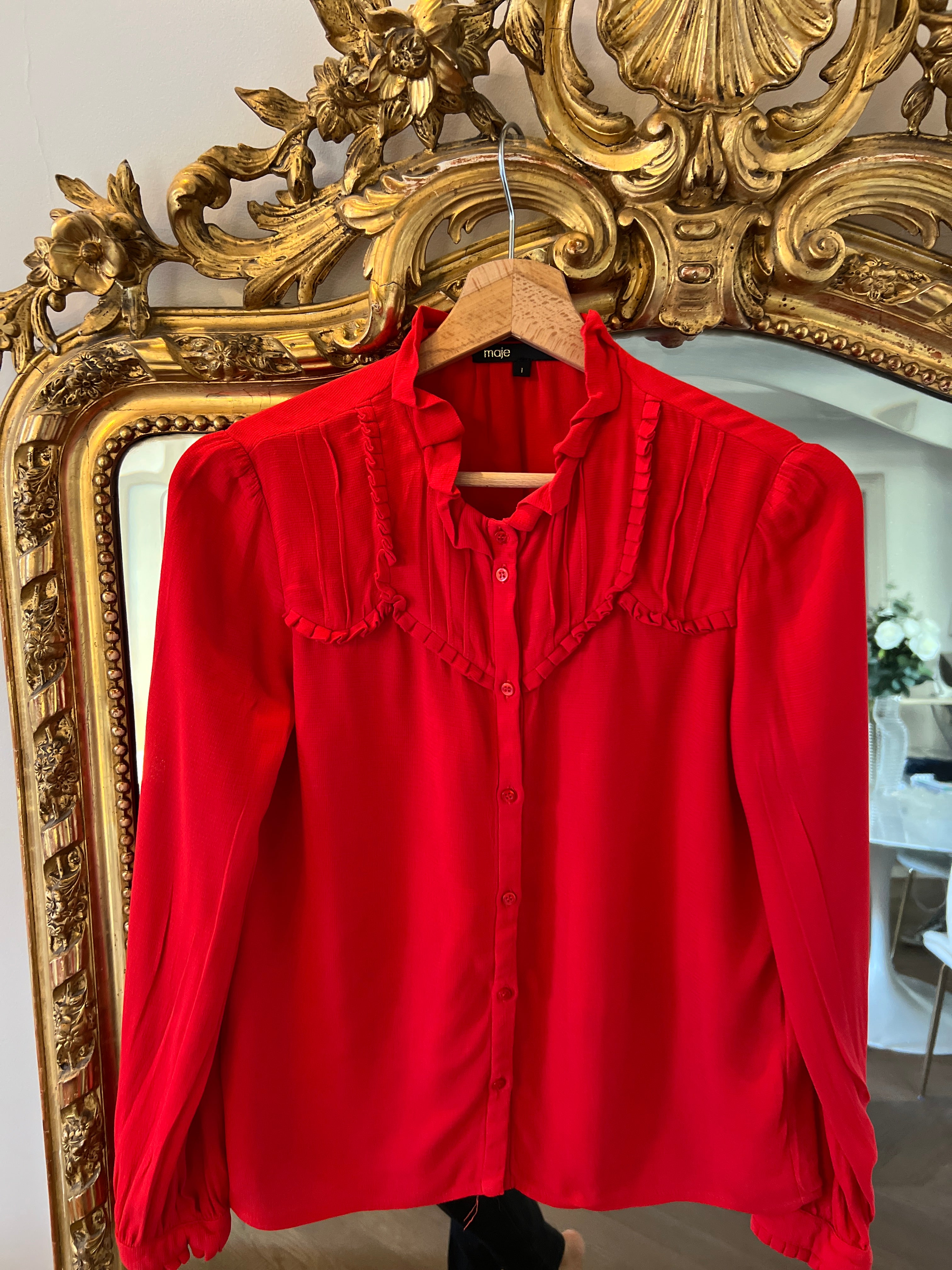 Chemise Maje Corette rouge