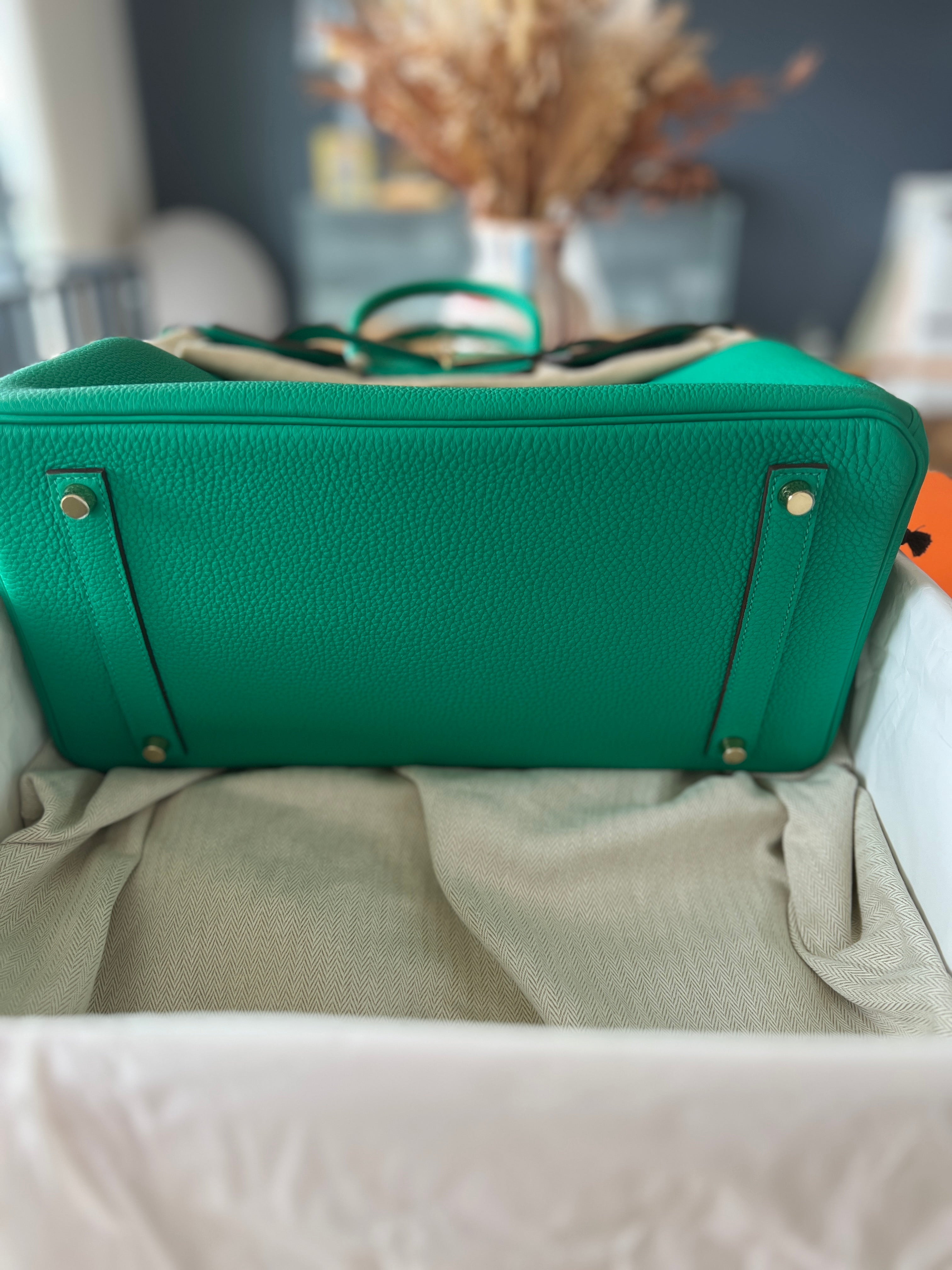 Sac Birkin Hermes 35 Neuf couleur menthe