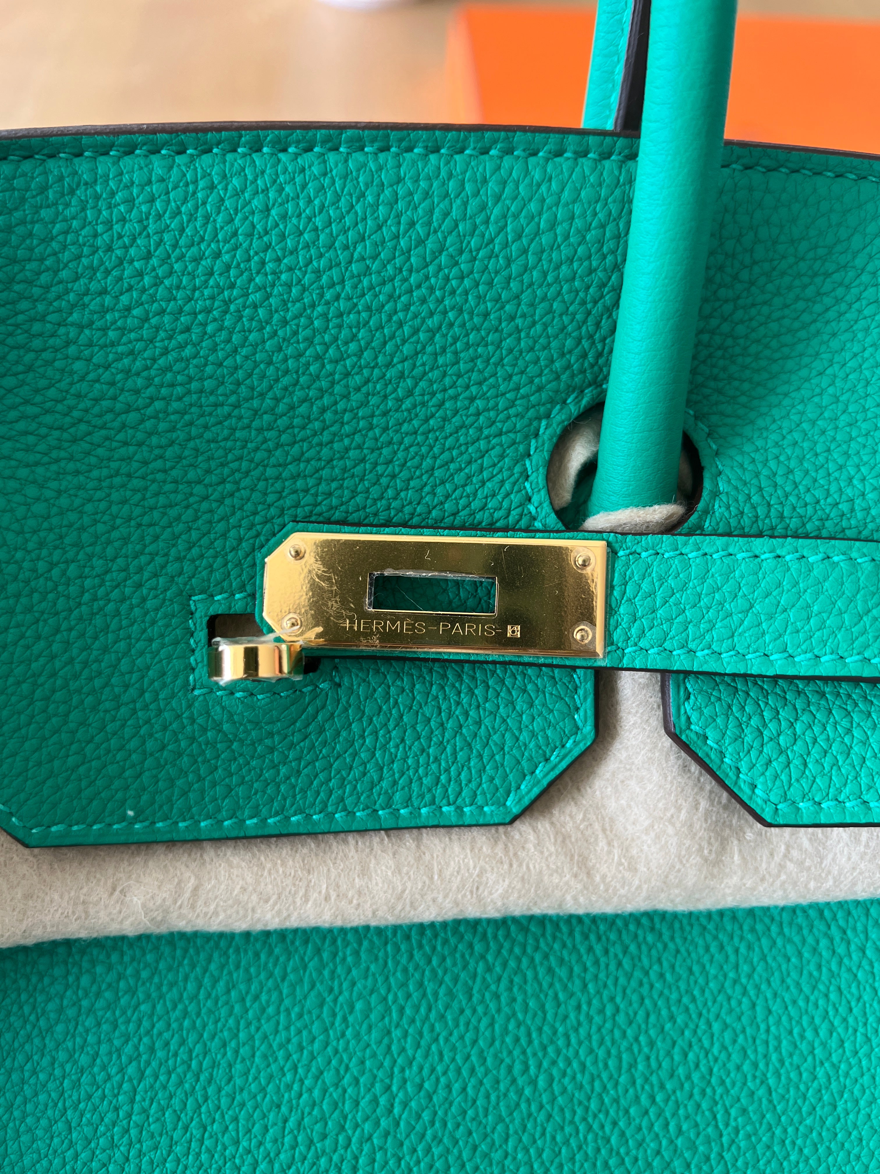 Sac Birkin Hermes 35 Neuf couleur menthe