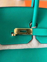 Charger l&#39;image dans la galerie, Sac Birkin Hermes 35 Neuf couleur menthe
