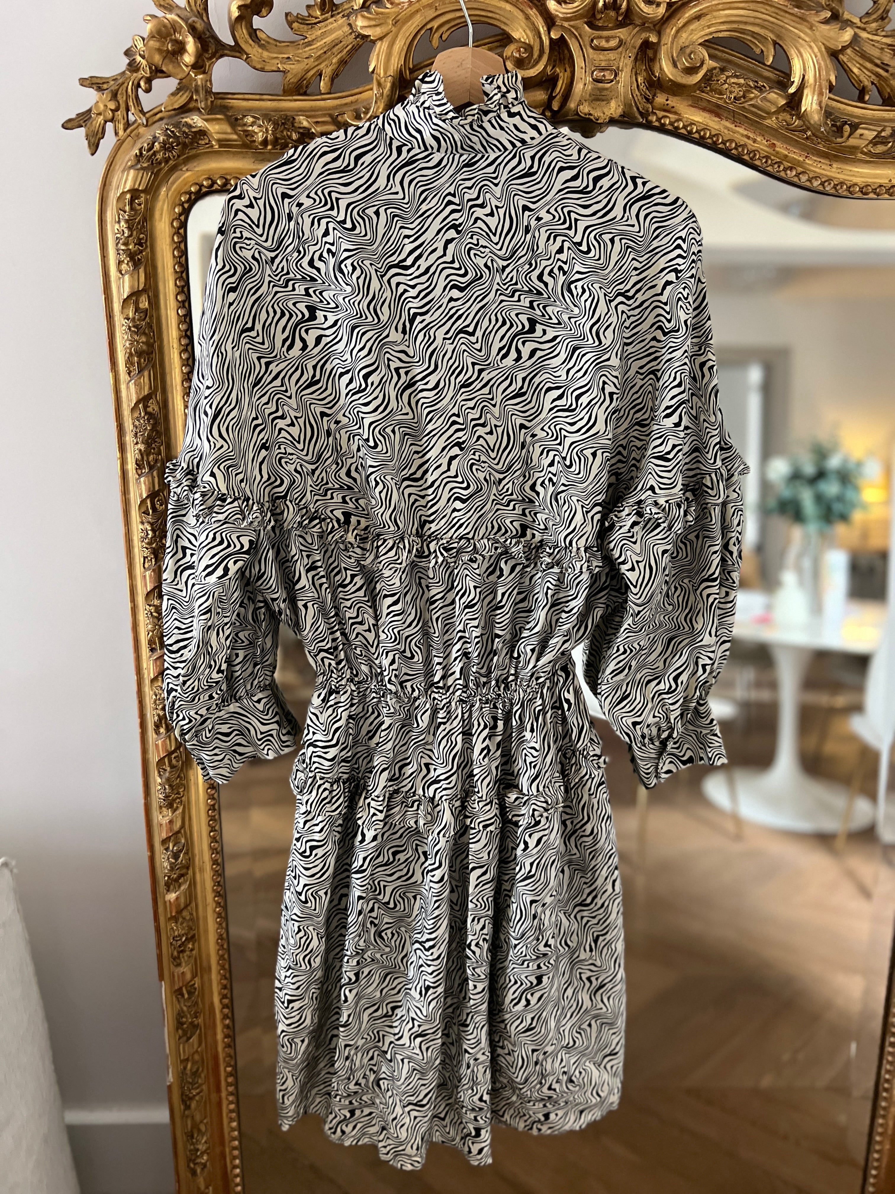 Sandro - Robe longue zébrée