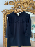 Charger l&#39;image dans la galerie, La Petite étoile - Blouse bleu marine col montant

