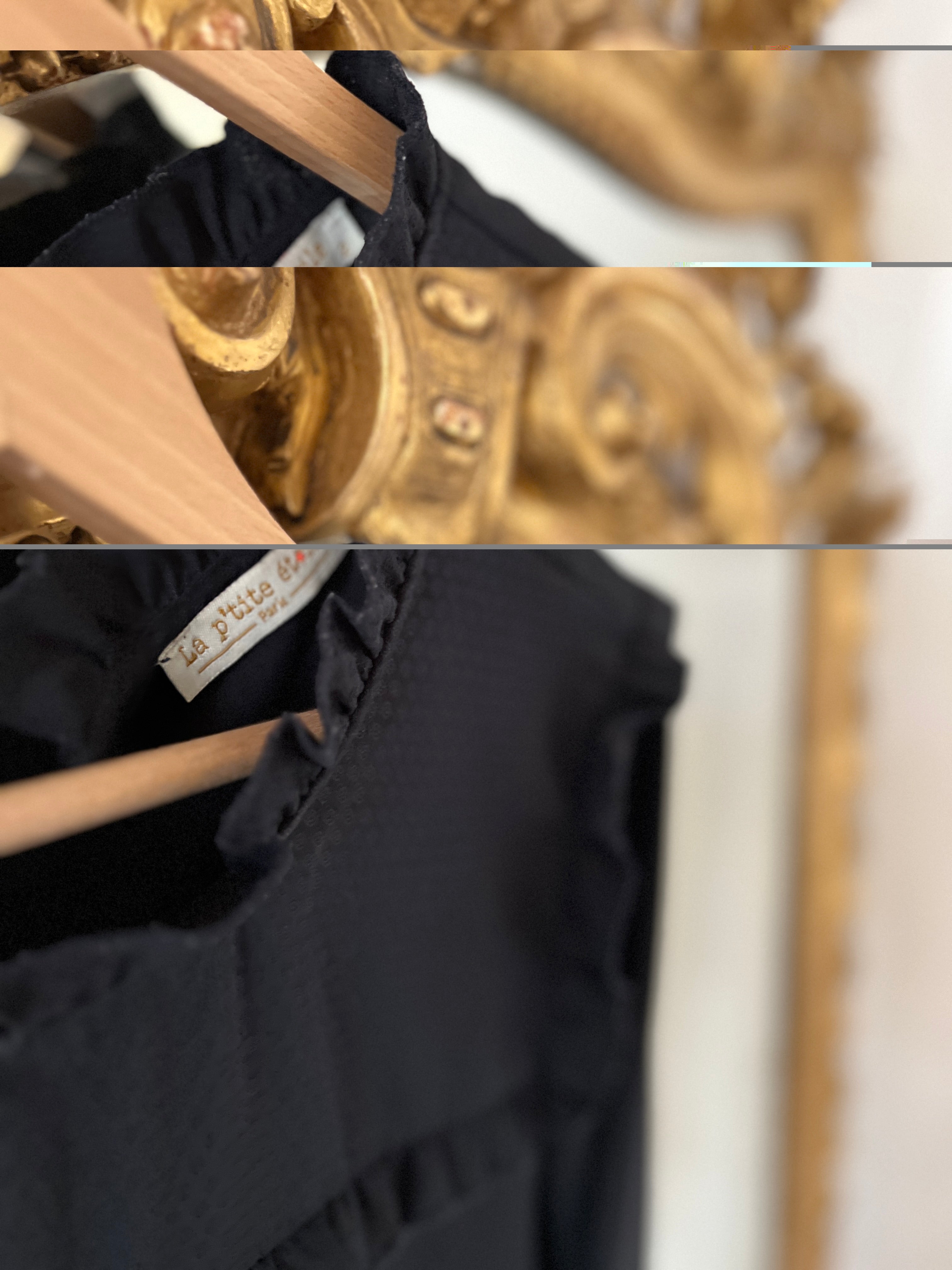 La Petite étoile - Blouse bleu marine col montant