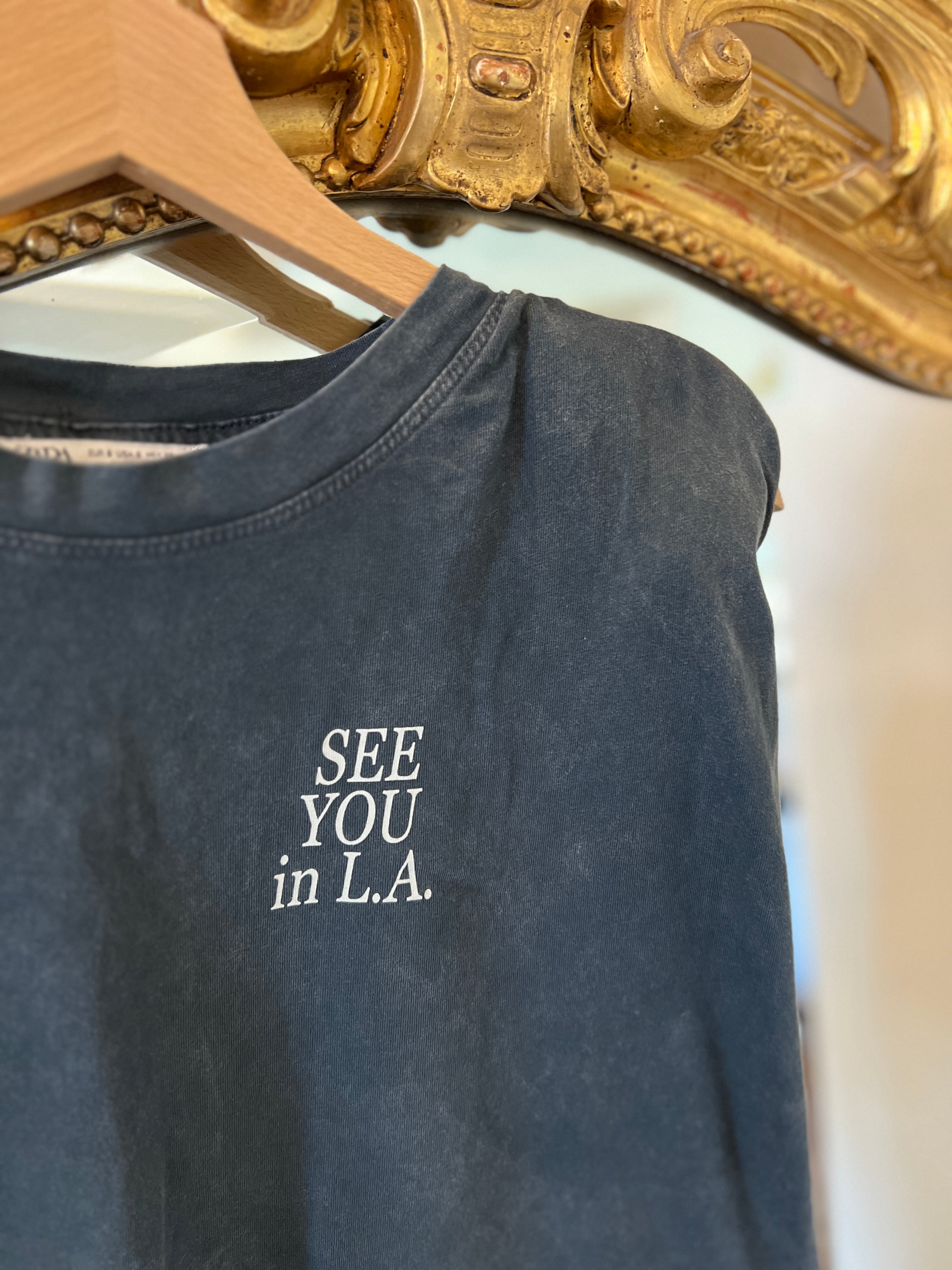 T-shirt Zara gris See You In L.A