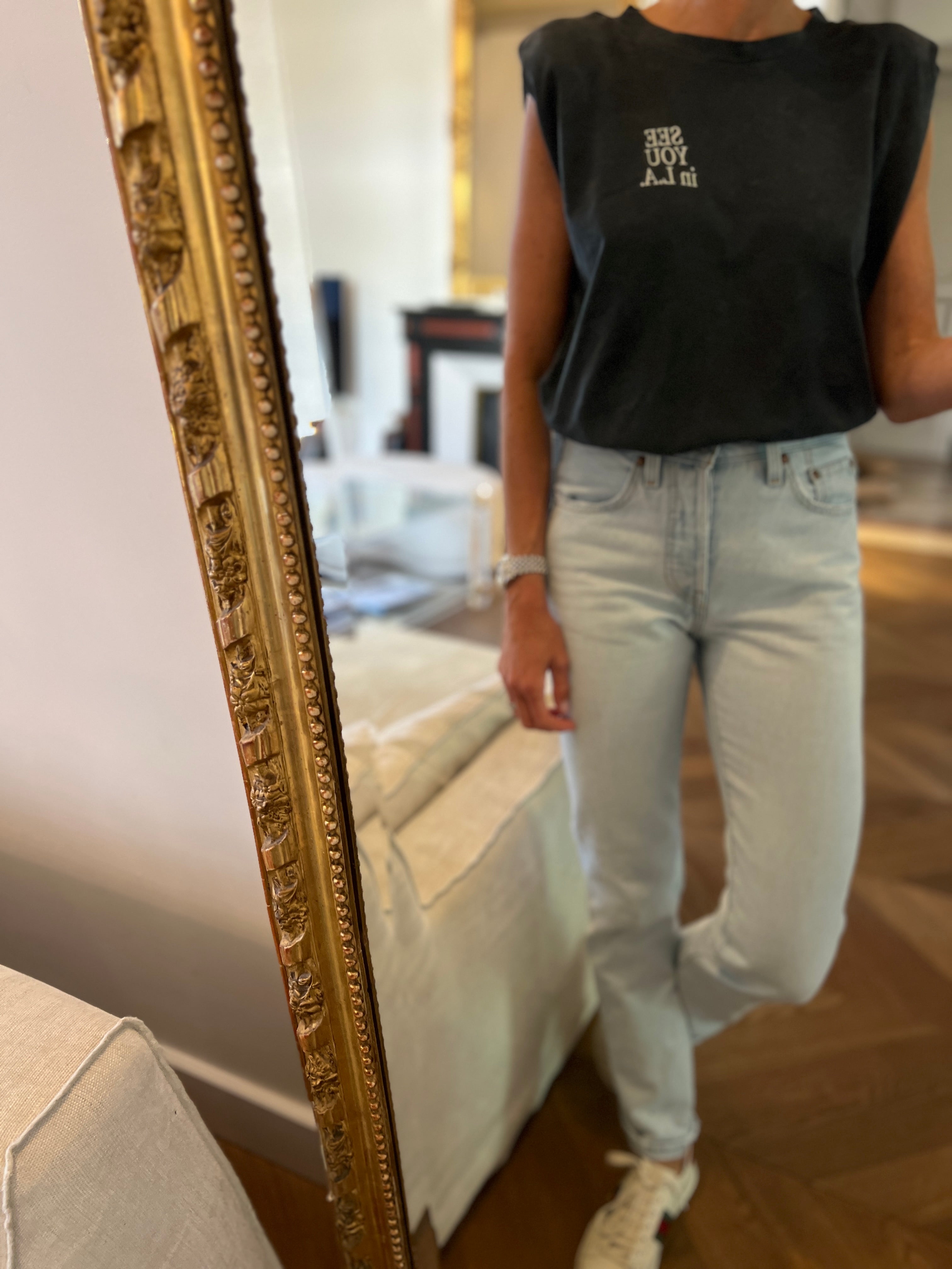 T-shirt Zara gris See You In L.A